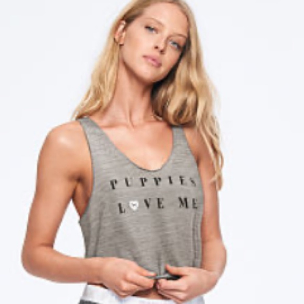 NEW VS PINK Puppies Love Me Tank top - Picture 2 of 2
